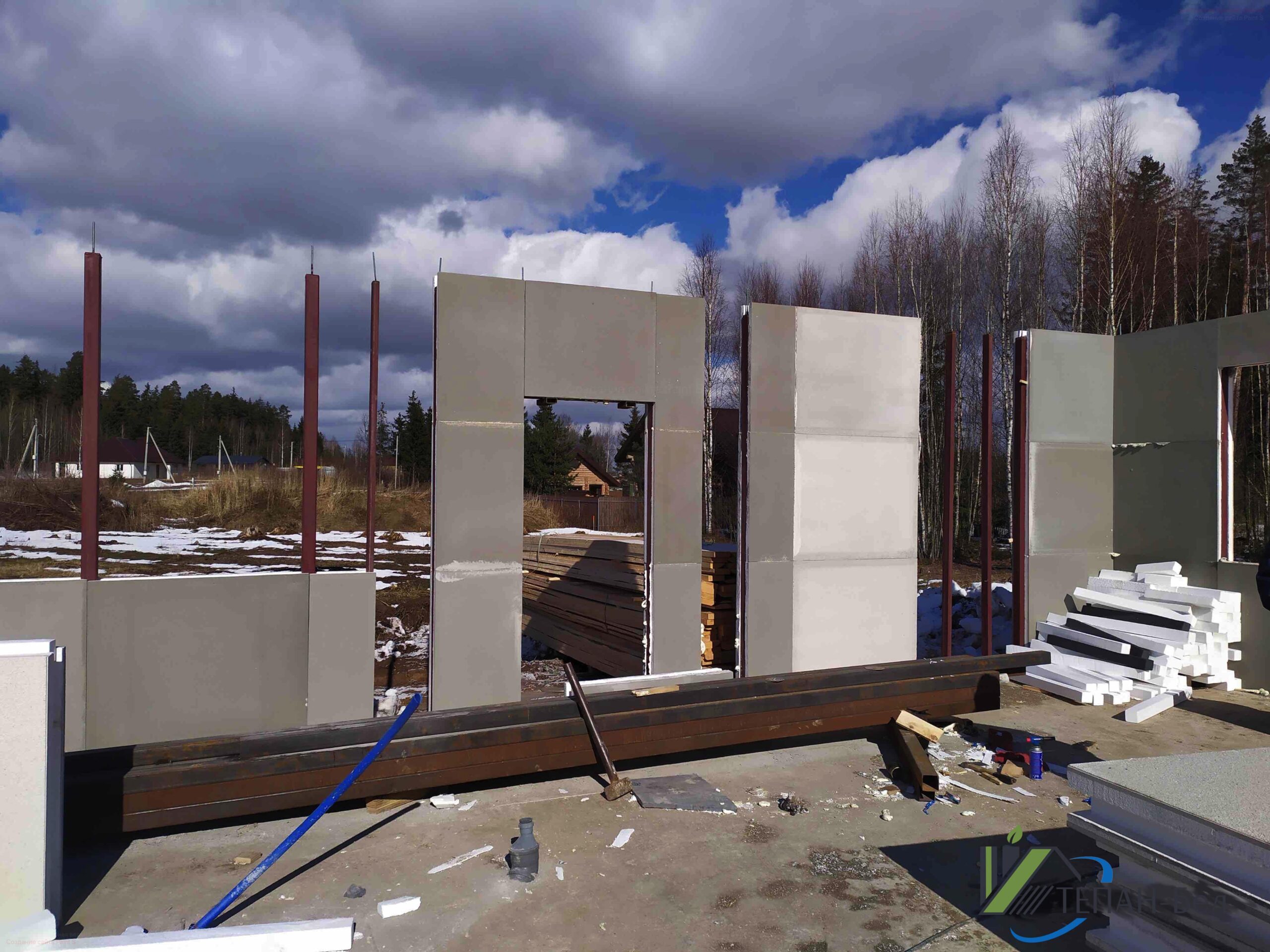 Фото 40 — Строительство дома из бетонных панелей